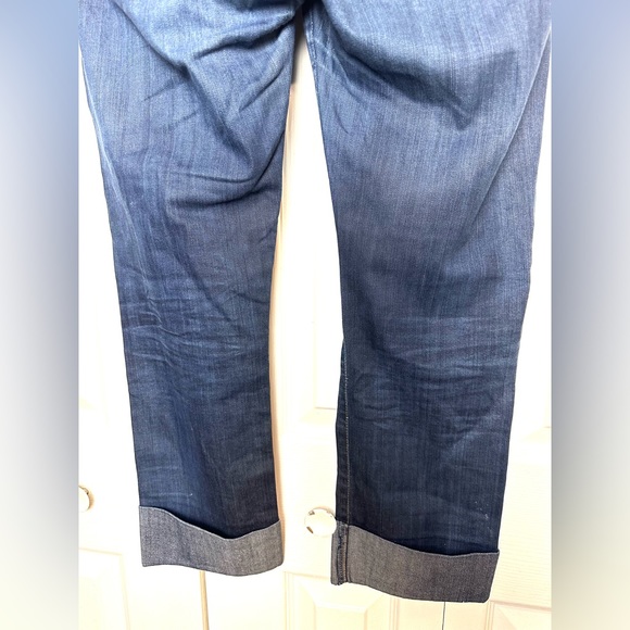 COH CITIZENS OF HUMANITY Dani Cropped Straight Leg Denim Jeans Dark Wash Cuffed - Picture 9 of 13